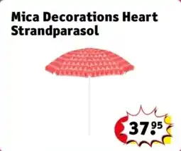 Kruidvat Mica Decorations Heart Strandparasol aanbieding