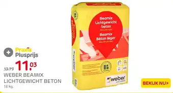 Praxis Weber beamix lichtgewicht beton aanbieding