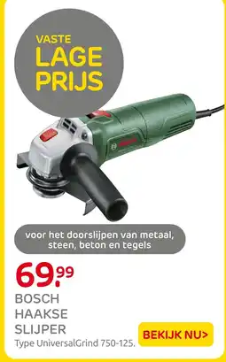 Praxis Bosch haakse slijper aanbieding