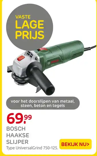 Praxis Bosch haakse slijper aanbieding