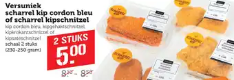 Coop Versuniek scharrel kip cordon bleu of scharrel kipschnitzel aanbieding