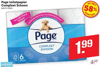 Coop Page toiletpapier Compleet Schoon aanbieding