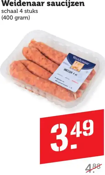 Coop Weidenaar saucijzen aanbieding