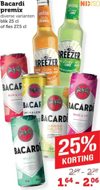 Coop Bacardi premix aanbieding