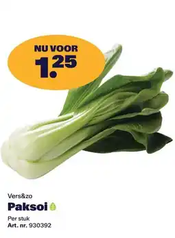 Bidfood Vers&zo Paksoi aanbieding