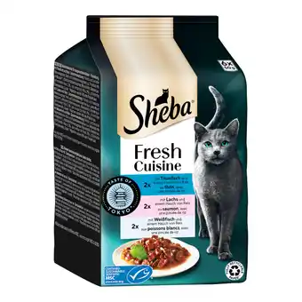 Zooplus Sheba Fresh Cuisine Taste of Tokyo Kattenvoer 6 x 50 g - Tonijn, Zalm & Witvis in Saus aanbieding