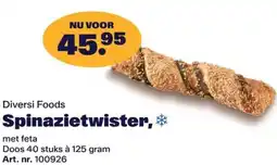 Bidfood Diversi Foods Spinazietwister aanbieding