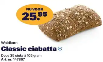 Bidfood Waldkorn Classic ciabatta aanbieding