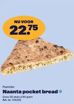 Bidfood Pastridor Naanta pocket bread aanbieding