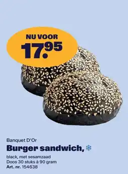 Bidfood Banquet D'Or Burger sandwich aanbieding