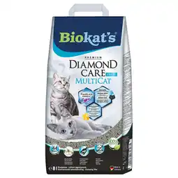 Zooplus 8L Diamond Care Multicat Fresh Biokat's Kattenbakvulling aanbieding