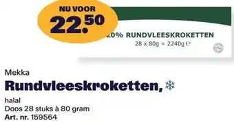 Bidfood Mekka Rundvleeskroketten aanbieding