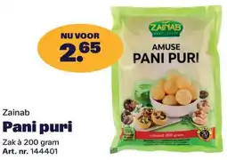 Bidfood Zainab Pani puri aanbieding