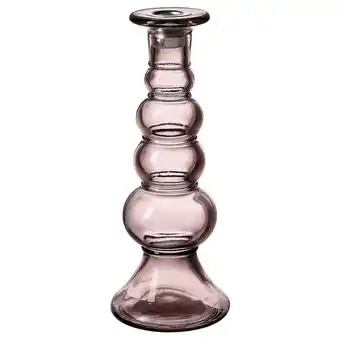 IKEA Paarse kandelaar van gerecycled glas met bubbelvormig ontwerp aanbieding