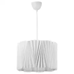 IKEA Kungshult: witte, ronde hanglamp met geplooide kap, modern design aanbieding