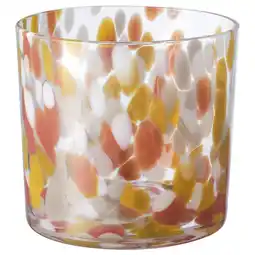 IKEA Kleurrijke gespikkelde vaas voor huisdecoratie, transparant glas voor plantenwortels aanbieding