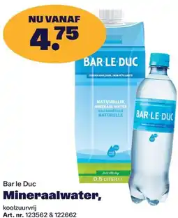 Bidfood Bar le Duc Mineraalwater aanbieding