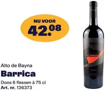 Bidfood Alto de Bayna Barrica aanbieding