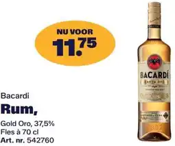 Bidfood Bacardi Rum Gold Oro, 37,5% aanbieding