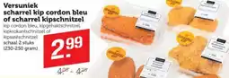 Dagwinkel Versuniek scharrel kip cordon bleu of scharrel kipschnitzel aanbieding
