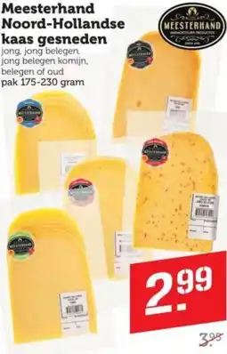 Dagwinkel Meesterhand Noord-Hollandse kaas gesneden aanbieding