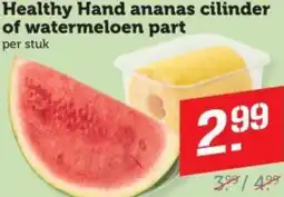 Dagwinkel Healthy Hand ananas cilinder of watermeloen part aanbieding