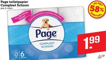 Dagwinkel Page toiletpapier Compleet Schoon aanbieding