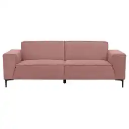 Leen Bakker Bank Romy 3-zits - stof Curio - roze - Leen Bakker aanbieding