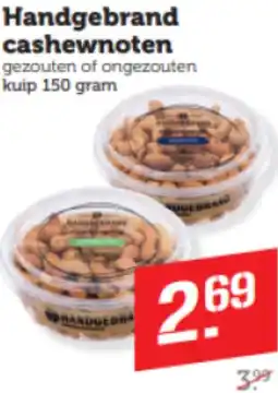 Dagwinkel Handgebrand cashewnoten aanbieding