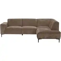 Leen Bakker Hoekbank Romy rechts - stof Egon - taupe - Leen Bakker aanbieding