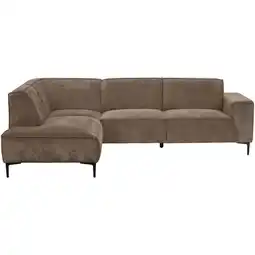 Leen Bakker Hoekbank Romy links - stof Egon - taupe - Leen Bakker aanbieding