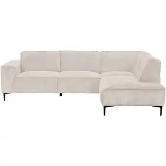 Leen Bakker Hoekbank Romy rechts - stof Egon - beige - Leen Bakker aanbieding