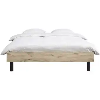 Leen Bakker Bed Nova - eikenkleur - 160x200 cm - Leen Bakker aanbieding