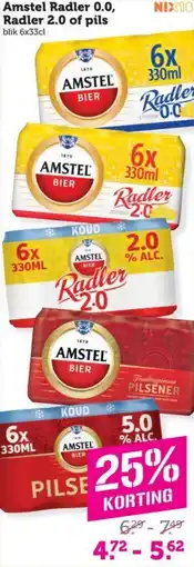 Dagwinkel Amstel Radler 0.0, Radler 2.0 of pils aanbieding