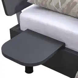 Leen Bakker Bedplankje Nova - grafietkleur - 2 stuks - Leen Bakker aanbieding
