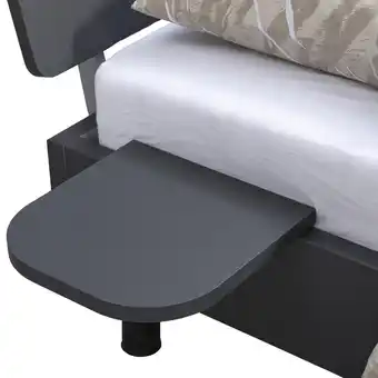 Leen Bakker Bedplankje Nova - grafietkleur - 2 stuks - Leen Bakker aanbieding
