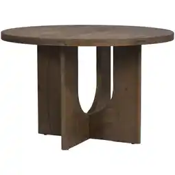 Leen Bakker Eettafel Moos - mangohout - Ø120 cm - Leen Bakker aanbieding