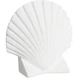 Leen Bakker Boekensteun Schelp - off-white - 16x16x5 cm - Leen Bakker aanbieding