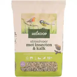 Welkoop Welkoop - Strooivoer - Tuinvogelvoer - Insecten - Kalk - 12kg aanbieding
