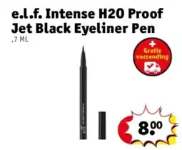 Kruidvat E.l.f. Intense H20 Proof Jet Black Eyeliner Pen aanbieding