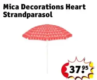 Kruidvat Mica Decorations Heart Strandparasol aanbieding