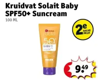Kruidvat Kruidvat Solait Baby SPF50+ Suncream aanbieding