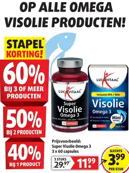 Lucovitaal Op alle omega visolie producten aanbieding
