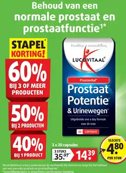 Lucovitaal Behoud van een normale prostaat en prostaatfunctie aanbieding