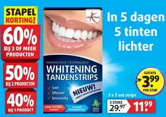Lucovitaal Whitening tandenstrips aanbieding