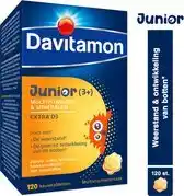 Bol.com Davitamon Junior Multivruchten Multivitamines - 120 Kauwtabletten Vanaf 3 Jaar aanbieding