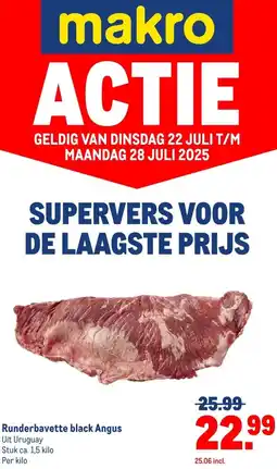 Makro Runderbavette black Angus aanbieding