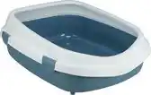 Bol.com Trixie Kattenbak Primo Met Rand Blauw / Wit - XXL 71X56X25 CM aanbieding