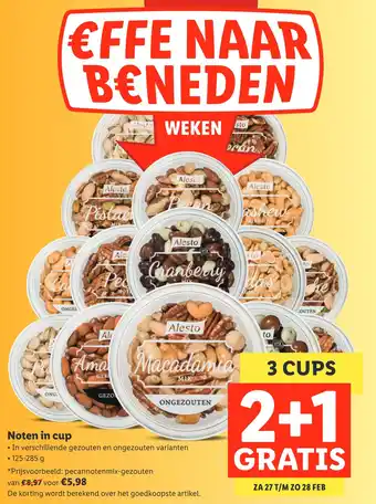 Lidl Noten in cup aanbieding