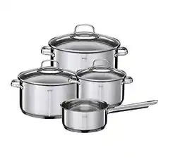 Bol.com Rösle Keuken Elegance Pannenset - RVS/Glas - Set van 4 Stuks - Zilver aanbieding